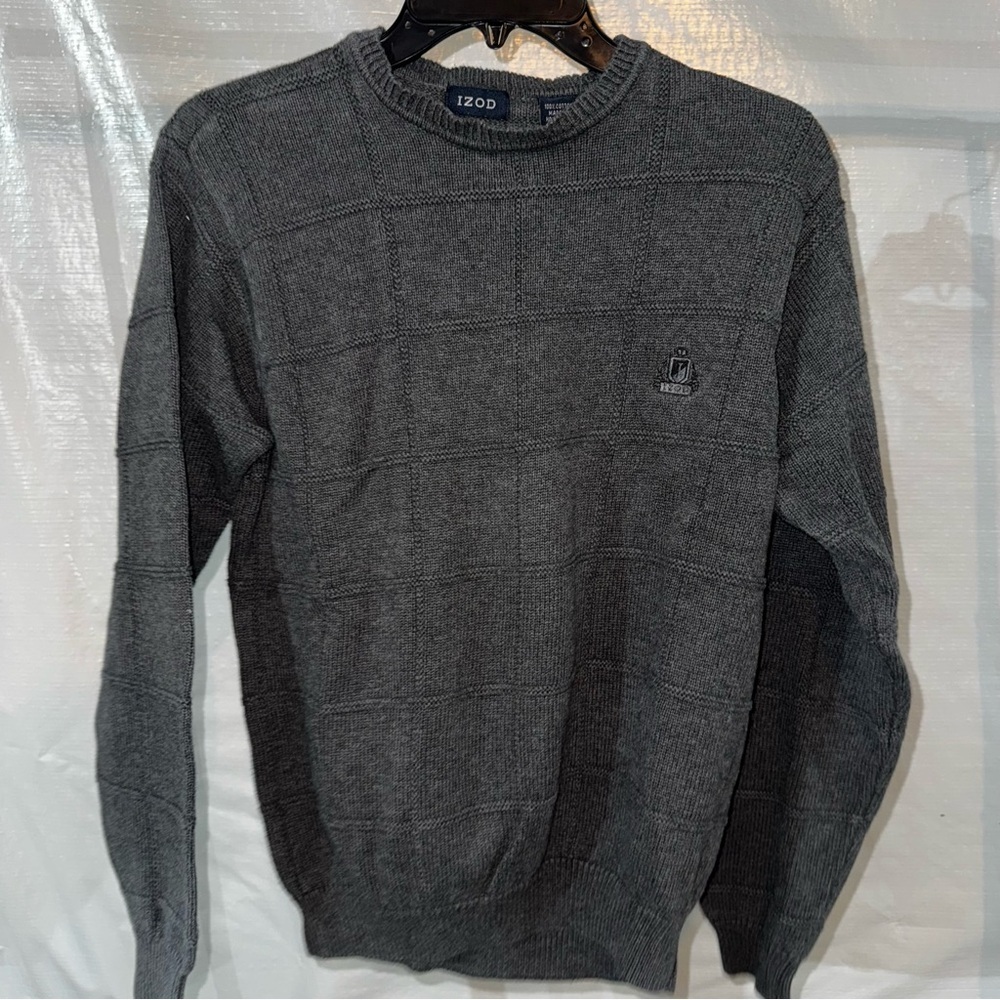 Izod Men's Black Crewneck Sweater